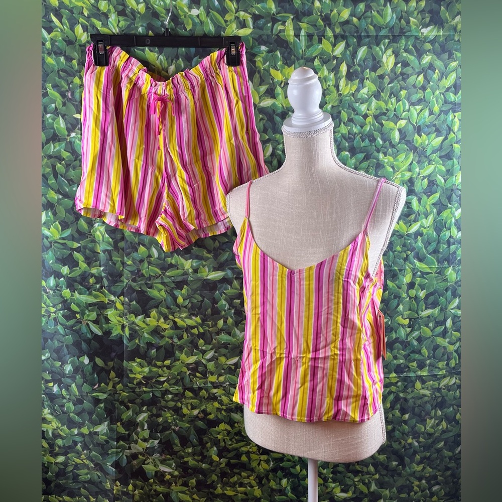 Refinery 29 Size:S  Women Short Sleep Pajama Set Pink STR Super Soft